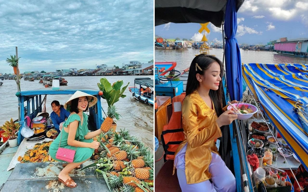 Thưởng thức bữa sáng trên ghe